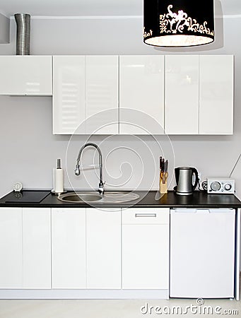 White kitchen Stock Photo