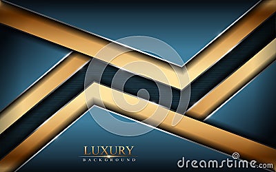 Elegant Navy and Golden Overlap Textured Layer Background Design. Luxury Vector Background Illustration Vector Illustration