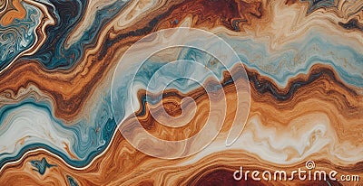 Elegant Oil Paint Marble Background with Swirling Colors Stock Photo