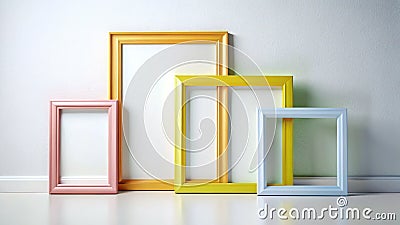 Elegant Outline Frames A Versatile Set for Mockups Branding and Design Projects Modern Minimalist and Customizable Cartoon Illustration