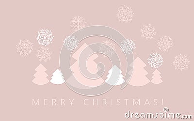 Elegant pale color christmas background. Vector Illustration