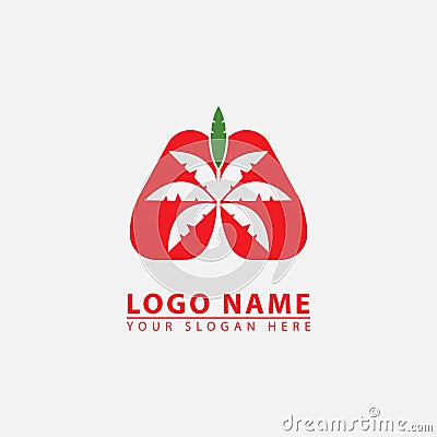 elegant palm tree lung logo icon Vector Illustration