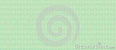 Elegant pastel green geometric pattern background. Subtle, repeating design featuring interconnected hexagons. Ideal for website Vector Illustration