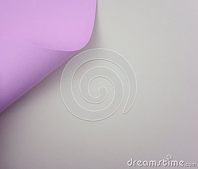 Elegant pastel purple on milky neutral gray paper texture abstract background. Copy space for text, caption or picture. Stock Photo