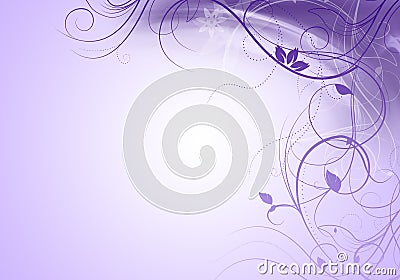 Elegant purple background with swirls and space for your text Stock Photo