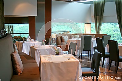 Elegant restaurant Stock Photo