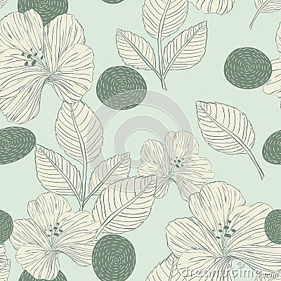 Elegant retro seamless pattern background Vector Illustration