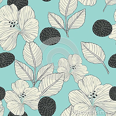 Elegant retro seamless pattern background Vector Illustration