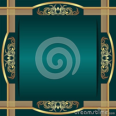 Elegant rich Background decorated ornate Borders Vector Illustration