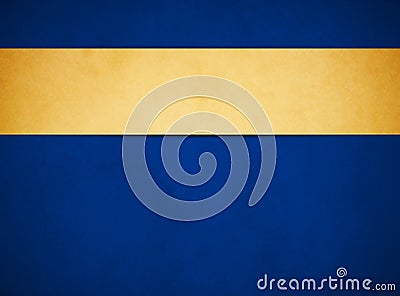 Elegant rich blue grunge background. Tan gold banner. Stock Photo