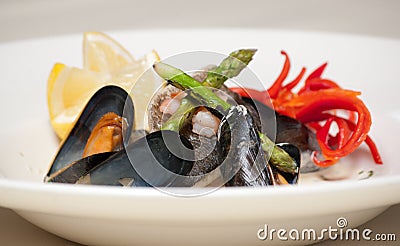 Elegant seafood dish Stock Photo