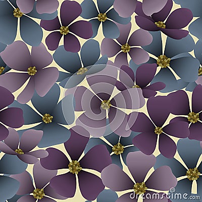 Elegant seamless floral pattern Vector Illustration