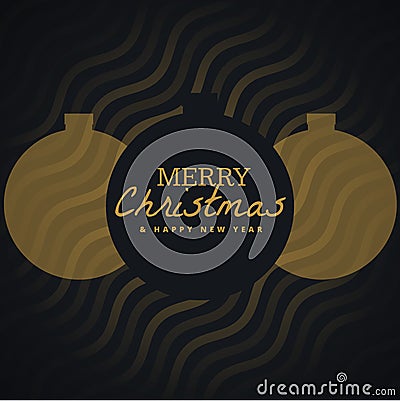 Elegant seasonal christmas background with hanging balls Vector Illustration
