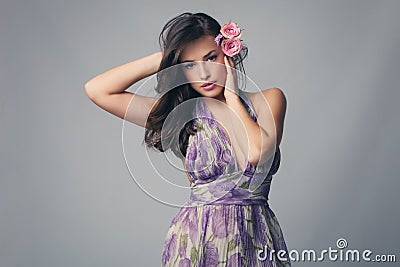 Elegant sensual woman Stock Photo