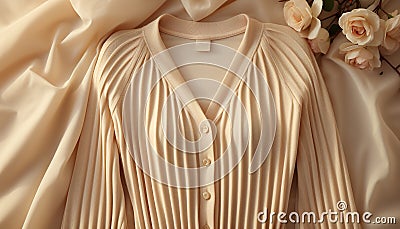 Elegant silk dress, a symbol of beauty and romance generated by AI Stock Photo