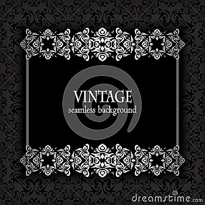 Elegant silver frame Vector Illustration