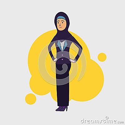 Elegant slim arabic muslim businesswoman. Arab female Stock Photo