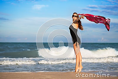 Elegant slim woman Stock Photo