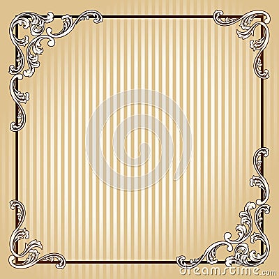 Elegant square vintage sepia frame Stock Photo