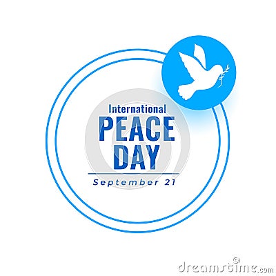elegant 21st september world peace day wishes poster design Vector Illustration