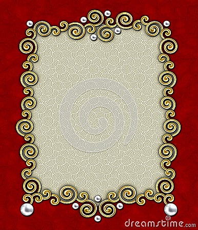 Elegant Swirl Frame 1 Stock Photo