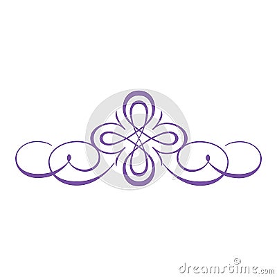 Elegant swirl logo frame border Vector Illustration