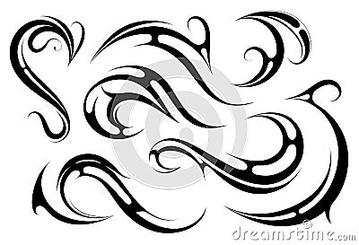 Elegant swirls set Vector Illustration