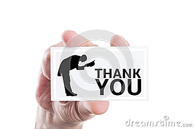 Elegant thank you note Stock Photo