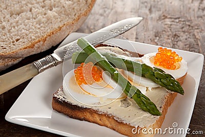 Elegant toast lunch Stock Photo