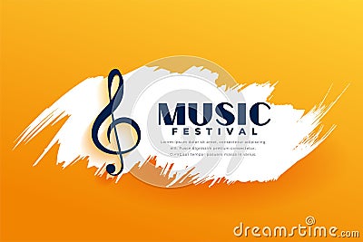 elegant treble clef sign background for musical festival Vector Illustration