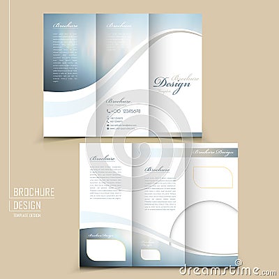 Elegant tri-fold template design Vector Illustration