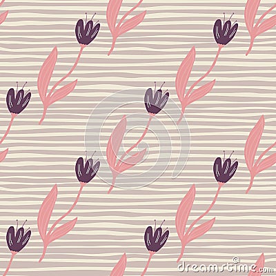 Elegant tulip seamless pattern. Decorative floral ornament wallpaper Vector Illustration