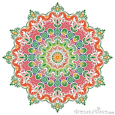 Elegant Vector Ornament in the Style of Barogue Vector Illustration