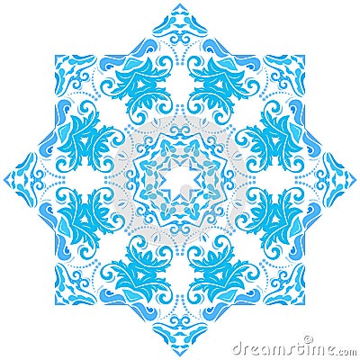 Elegant Vector Ornament in the Style of Barogue Vector Illustration