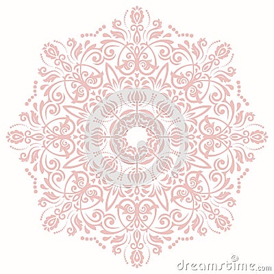 Elegant Vector Ornament in the Style of Barogue Vector Illustration