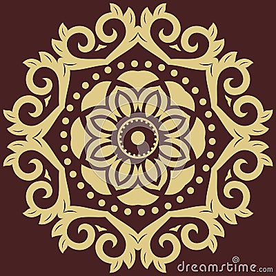 Elegant Vector Ornament in the Style of Barogue Vector Illustration