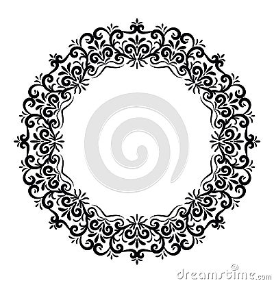 Elegant painting, circle pattern. Vector Illustration