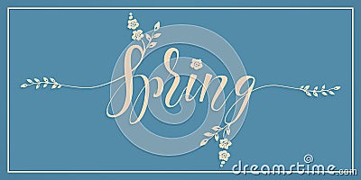 Elegant vector spring invitation card. Vector Illustration