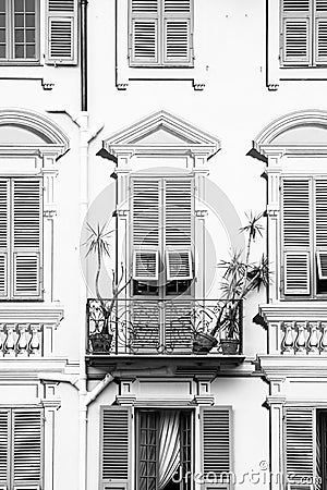 Elegant vintage facade. Stock Photo