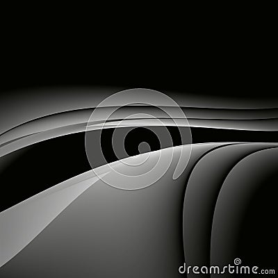 Chic gray background. Elegant wavy lines. Stock Photo