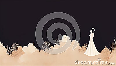 Elegant Wedding Background Design Stock Photo