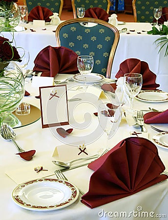 Elegant wedding table Stock Photo