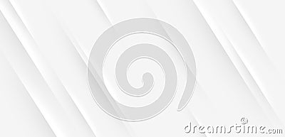 Elegant white abstract background with shiny lines and shadow. Minimal diagonal stripes vector design. Modern simple texture Vector Illustration