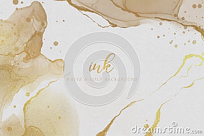 elegant white golde ink background vector illustration Vector Illustration