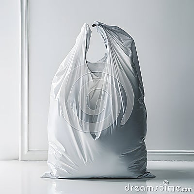 Elegant white plastic bag with zipper seal exudes sophistication and practicality Stock Photo