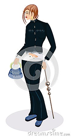 An elegant woman Vector Illustration
