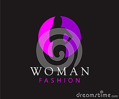 Elegant of Woman Salon logo design concept Vector Illustration
