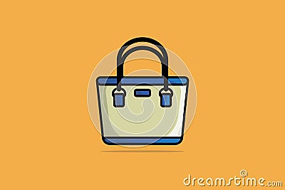 Elegant Women Hand Purse vector illustration. Beauty fashion objects icon concept. Fashionable woman bags flat vector design. Vector Illustration