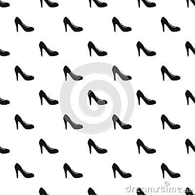 Elegant women high heel shoe pattern, simple style Vector Illustration