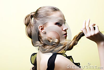 Elegant young blond girl Stock Photo